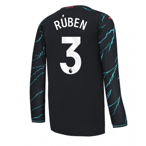 Pánský Fotbalový dres Manchester City Ruben Dias #3 2023-24 Třetí Dlouhý Rukáv